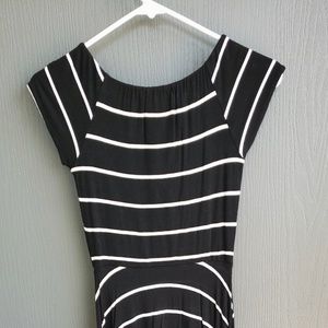 Cotton black and white dress